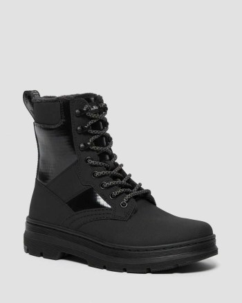 Dr Martens Iowa Faux Fur Lifestyle Topanky Damske Čierne | 5381-AZXSN